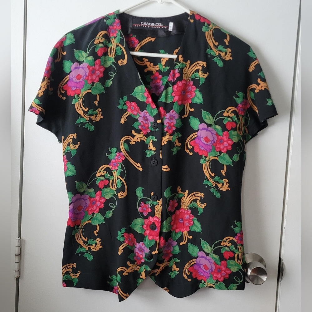 Vintage Canvasbacks Lutton & Horsefield Silk Blouse